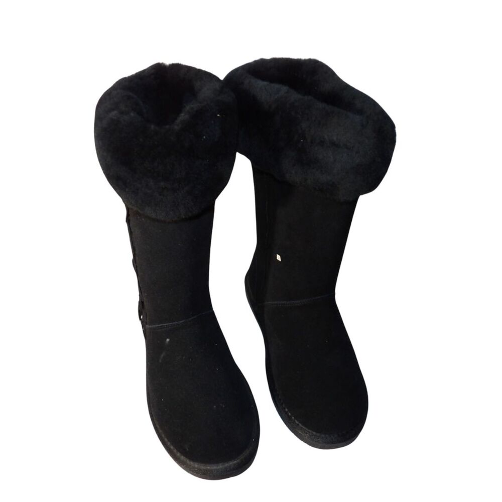 Minnetonka Moccasins Black Suede Leather Women’s‎ Boots Size 6